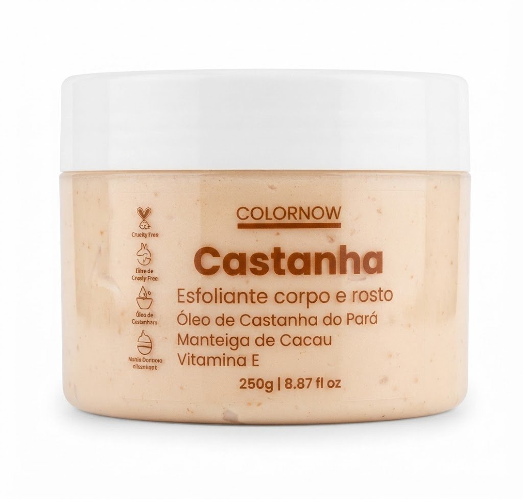 Esfoliante Castanha Corpo e Rosto Colornow