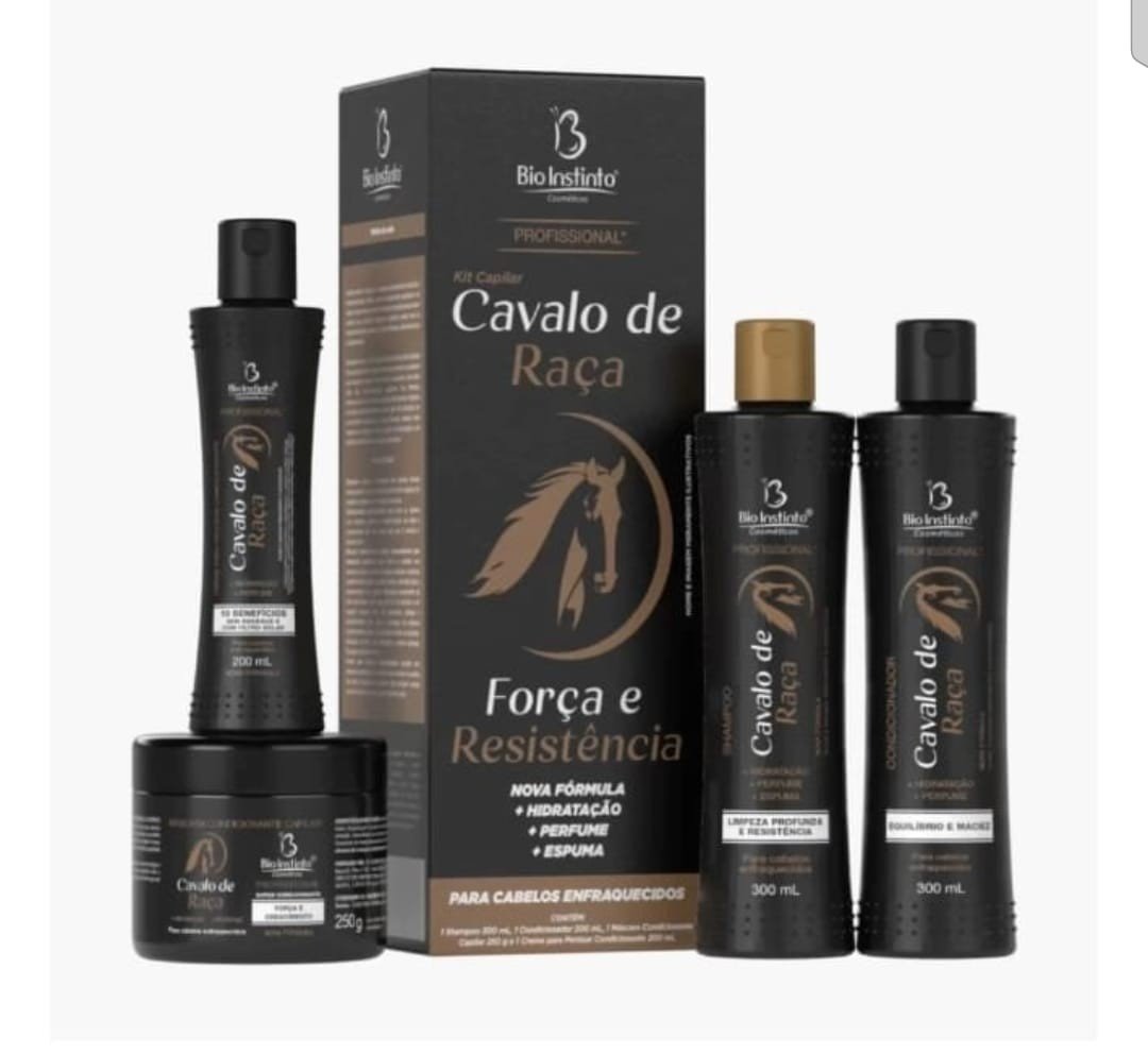 KIT CAPILAR 4 ITENS CAVALO DE RAÇA BIO INSTINTO