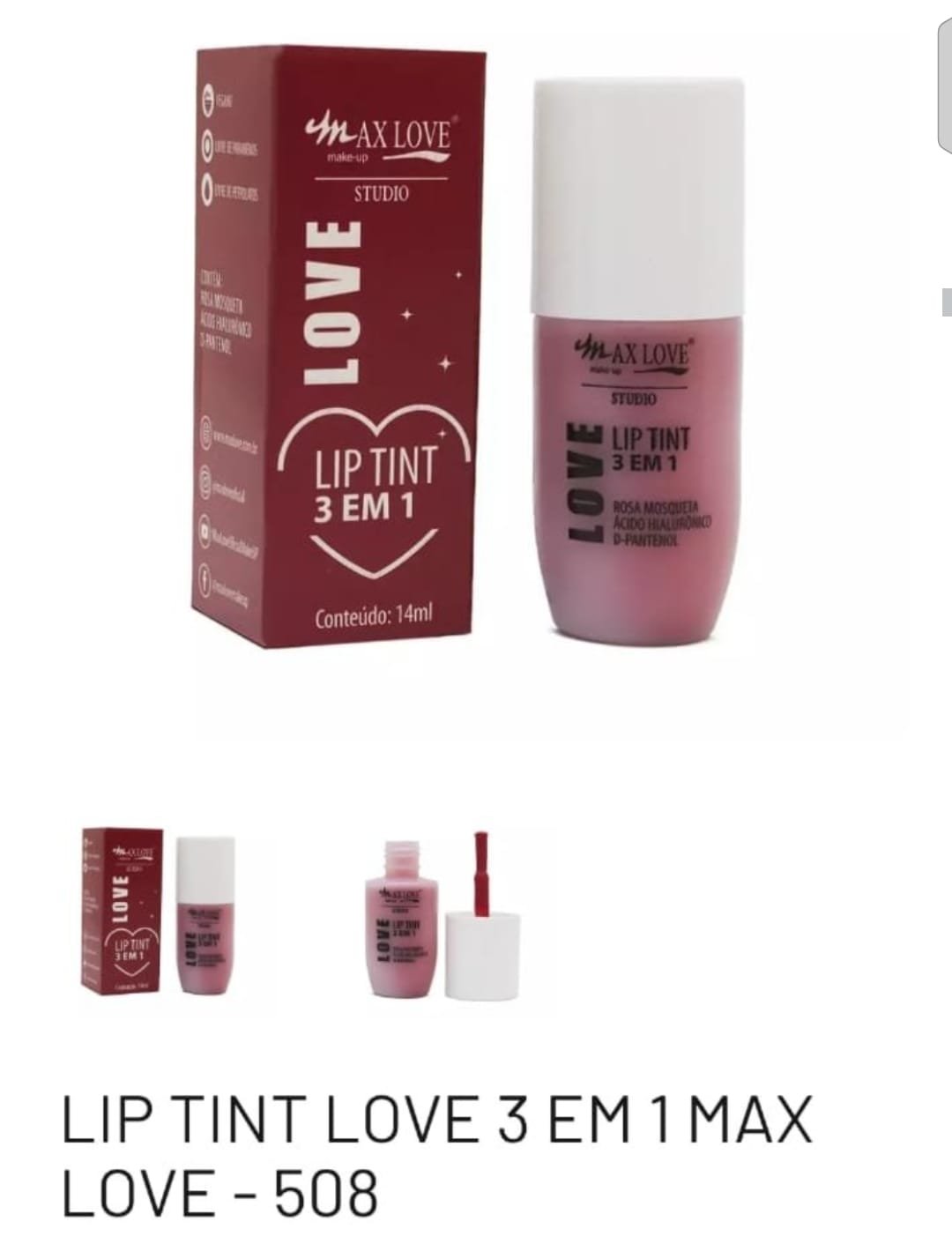 LIP TINT LOVE 3 EM 1 MAX